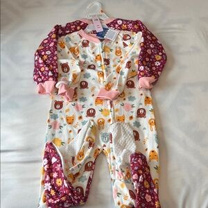 Mon Petit Floral and Animal Print Kids One Piece 2 Pack Size 4T